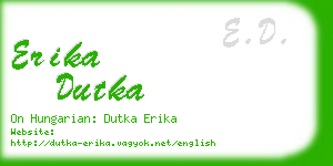 erika dutka business card